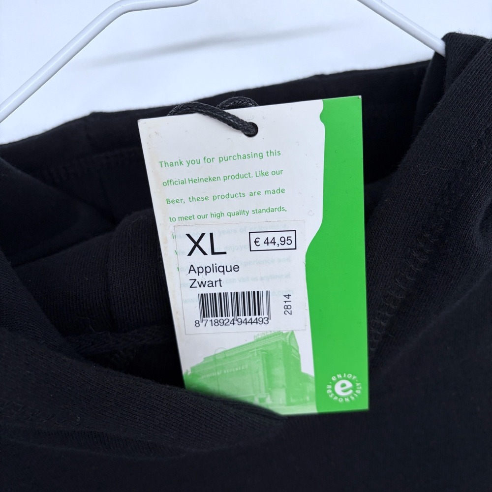 New Heineken Beer Hoodie XL Mens Black Official Merchandise Hooded Sweatshirt - Picture 10 of 10